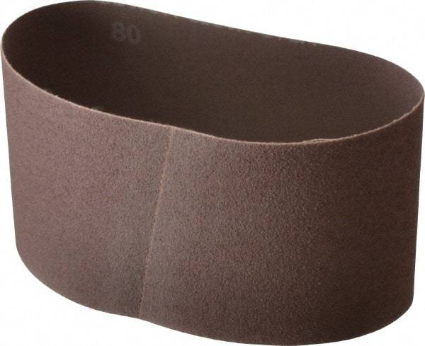 Norton - 3-1/2" Wide x 15-1/2" OAL, 80 Grit, Aluminum Oxide Abrasive Belt - Aluminum Oxide, Medium, Coated, X Weighted Cloth Backing, Series R228 - Exact Tool & Supply