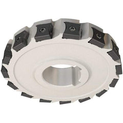 Iscar - Arbor Hole Connection, 0.5512" Cutting Width, 1.0236" Depth of Cut, 100mm Cutter Diam, 1.2598" Hole Diam, 12 Tooth Indexable Slotting Cutter - SSB-LN15 Toolholder, LN.. Insert, Right Hand Cutting Direction - Exact Tool & Supply