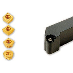 Iscar - SUXC, Left Hand Cut, 16mm Shank Height x 16mm Shank Width, Neutral Rake Indexable Turning Toolholder - 100mm OAL, C/QC95MT 1005.., RC90MT 1205.., SC45MT 1005.. Insert Compatibility, Series ChamTurn - Exact Tool & Supply