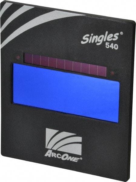 ArcOne - 4-1/2" Wide x 5-1/4" High, Lens Shade 11, Auto-Darkening Lens - 0.2" Thick, Green, Vertical Mount - Exact Tool & Supply