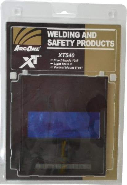 ArcOne - 4-1/2" Wide x 5-1/4" High, Lens Shade 3 to 10, Auto-Darkening Lens - 0.2" Thick, Green, Vertical Mount - Exact Tool & Supply