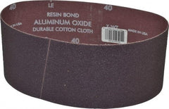 Norton - 4" Wide x 24" OAL, 40 Grit, Aluminum Oxide Abrasive Belt - Aluminum Oxide, Coarse, Coated, X Weighted Cloth Backing, Series R228 - Exact Tool & Supply