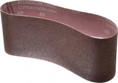 Norton - 4" Wide x 24" OAL, 60 Grit, Aluminum Oxide Abrasive Belt - Aluminum Oxide, Medium, Coated, X Weighted Cloth Backing, Series R228 - Exact Tool & Supply
