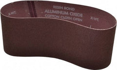 Norton - 4" Wide x 24" OAL, 80 Grit, Aluminum Oxide Abrasive Belt - Aluminum Oxide, Medium, Coated, X Weighted Cloth Backing, Series R228 - Exact Tool & Supply