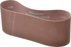 Norton - 4" Wide x 24" OAL, 120 Grit, Aluminum Oxide Abrasive Belt - Aluminum Oxide, Fine, Coated, X Weighted Cloth Backing, Series R228 - Exact Tool & Supply
