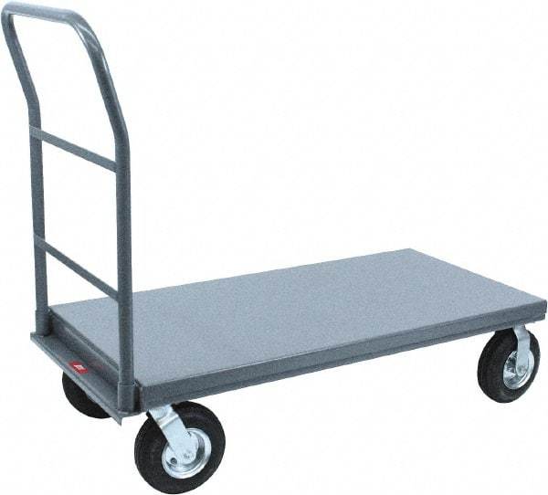 Jamco - 1,200 Lb Capacity Platform Truck - Steel Deck, 72" OAW, 12" Platform Height - Exact Tool & Supply