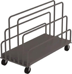 Jamco - 2,000 Lb Capacity Adjustable Sheet & Panel Truck - Steel Deck, 48" OAW, 9" Platform Height - Exact Tool & Supply