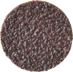 Made in USA - 1" Diam, 40 Grit Aluminum Oxide Adhesive PSA Disc - Coarse Grade, Black & White, Cloth Backing, Flexible - Exact Tool & Supply