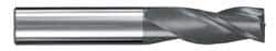 SGS - 3/4", 1-1/2" LOC, 3/4" Shank Diam, 4" OAL, 3 Flute, Solid Carbide Square End Mill - Single End, AlTiN Finish, Spiral Flute, 30° Helix, Centercutting, Right Hand Cut, Right Hand Flute, Series 5 - Exact Tool & Supply