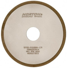 Norton - 6" Diam x 1-1/4" Hole x 1/8" Thick, 150 Grit Surface Grinding Wheel - Diamond, Type 1A1, Very Fine Grade, Resinoid Bond - Exact Tool & Supply
