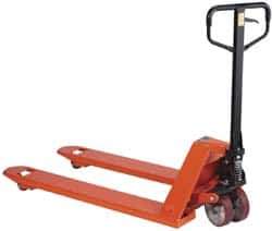 Wesco Industrial Products - 6,600 Lb Capacity, 8" Lift Economy Heavy-Duty Pallet Truck - 3" Min Lift Height, 48" Fork Length x 27" Fork Width, 27" Overall Width - Exact Tool & Supply