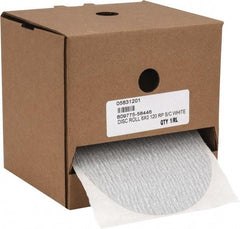 Made in USA - 6" Diam, 120 Grit Silicon Carbide Adhesive PSA Disc - Fine Grade, B Weighted Paper Backing, For Low Speed Dual-Action Sanders, Random Orbital Sanders - Exact Tool & Supply