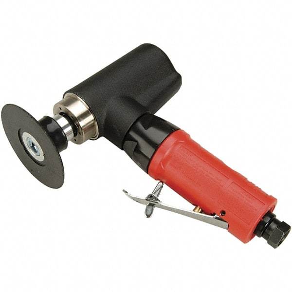 Autobrade Red - 3" Max Disc, 20,000 RPM, Pneumatic Handheld Disc Sander - 22 CFM, 1/4 NPT Inlet, 0.5 hp, 90 psi - Exact Tool & Supply