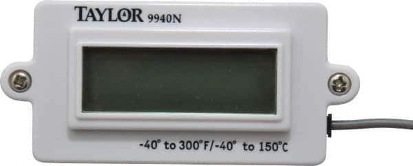 Taylor - -40 to 300°F Digital Panel Thermometer - LCD Display, 1.5 Volts - Exact Tool & Supply