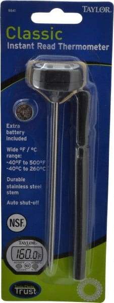 Taylor - -58 to 500°F Extended Pocket Digital Thermometer - LCD Display, 1.5 Volts - Exact Tool & Supply