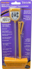 Taylor - -58 to 500°F Pocket Digital Thermometer - LCD Display, 1.5 Volts - Exact Tool & Supply