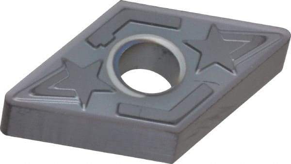 Kennametal - DNGG432 LF Grade KC5010 Carbide Turning Insert - TiAlN Finish, 55° Diamond, 1/2" Inscr Circle, 3/16" Thick, 1/32" Corner Radius - Exact Tool & Supply