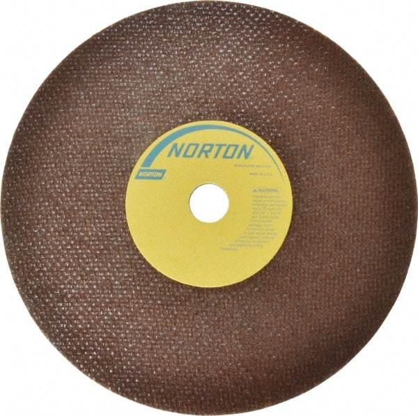 Norton - 7" 60 Grit Aluminum Oxide Cutoff Wheel - 0.035" Thick, 5/8" Arbor, 8,730 Max RPM, Use with Circular Saws - Exact Tool & Supply