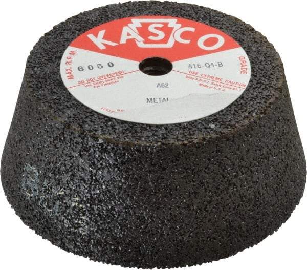 Made in USA - 6" Diam, 2" Overall Thickness, 62 Grit, Type 11 Tool & Cutter Grinding Wheel - Medium Grade, Aluminum Oxide, Q Hardness, 6,050 RPM - Exact Tool & Supply