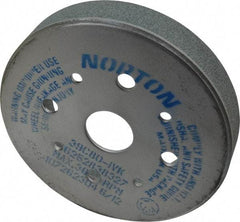 Norton - 6" Diam, 4" Hole Size, 1" Overall Thickness, 80 Grit, Type 2 Tool & Cutter Grinding Wheel - Medium Grade, Silicon Carbide, I Hardness, Vitrified Bond, 3,600 RPM - Exact Tool & Supply