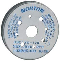 Norton - 6" Diam, 1-1/4" Hole Size, 1" Overall Thickness, 100 Grit, Type 2 Tool & Cutter Grinding Wheel - Fine Grade, Silicon Carbide, H Hardness - Exact Tool & Supply