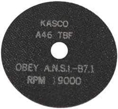 Made in USA - 7" Aluminum Oxide Cutoff Wheel - 1/16" Thick, 5/8" Arbor, 8,723 Max RPM, Use with Stationary Tools - Exact Tool & Supply