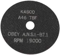 Made in USA - 7" Aluminum Oxide Cutoff Wheel - 1/32" Thick, 1-1/4" Arbor, 8,732 Max RPM, Use with Stationary Tools - Exact Tool & Supply