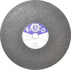 Made in USA - 12" 36 Grit Aluminum Oxide Cutoff Wheel - 1/8" Thick, 1" Arbor, 5,095 Max RPM, Use with Stationary Tools - Exact Tool & Supply