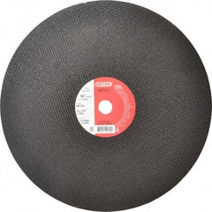 Made in USA - 16" 36 Grit Aluminum Oxide Cutoff Wheel - 5/32" Thick, 1" Arbor, 3,820 Max RPM, Use with Stationary Tools - Exact Tool & Supply
