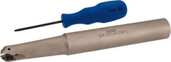 Iscar - 3/4" Cut Diam, 0.61" Max Depth of Cut, 1" Shank Diam, 8" OAL, Indexable Ball Nose End Mill - 3" Head Length, Straight Shank, BCM Toolholder, BCR D.75 Insert - Exact Tool & Supply