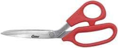 Clauss - 3-1/4" LOC, 8" OAL Stainless Steel Standard Shears - Ambidextrous, Plastic Offset Handle, For General Purpose Use - Exact Tool & Supply