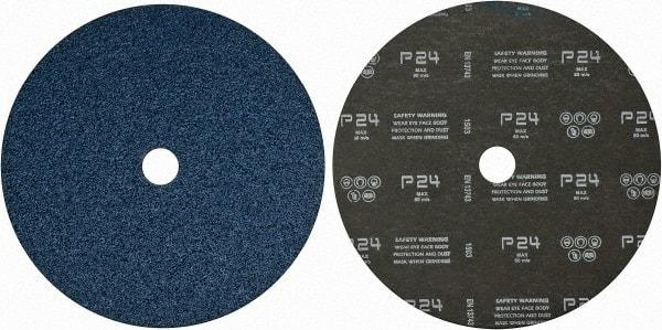 Camel Grinding Wheels - 9" Diam 7/8" Hole 24 Grit Fiber Disc - Very Coarse Grade, Zirconia Alumina, 6,600 Max RPM - Exact Tool & Supply