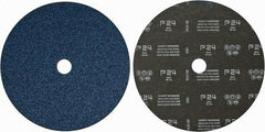 Camel Grinding Wheels - 9" Diam 7/8" Hole 24 Grit Fiber Disc - Very Coarse Grade, Zirconia Alumina, 6,600 Max RPM - Exact Tool & Supply