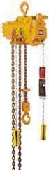 Ingersoll-Rand - 550 Lb Load Limit, 10' Max Height Top Hook Air Hoist - 101 FPM Lift Speed, 18" Min Headroom, Pendant Control - Exact Tool & Supply