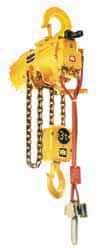 Ingersoll-Rand - 4,400 Lb Load Limit, 10' Max Height Top Hook Air Hoist - 13 FPM Lift Speed, 23" Min Headroom, Pendant Control - Exact Tool & Supply