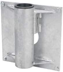 THERN - 8 Inches Long x 3.88 Inches Wide x 14.56 Inches Deep x 1/2 Inches Thick Davit Crane Wall Mount Base - 7 Inches Distance Between Mounting Hole Centers, 0.41 Inches Hole Diameter, Galvanized Finish - Exact Tool & Supply