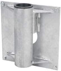 THERN - 8 Inches Long x 3.88 Inches Wide x 14.56 Inches Deep x 1/2 Inches Thick Davit Crane Wall Mount Base - 7 Inches Distance Between Mounting Hole Centers, 0.41 Inches Hole Diameter, Galvanized Finish - Exact Tool & Supply