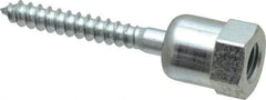 Buildex - 3/8" Zinc-Plated Steel Vertical (End Drilled) Mount Threaded Rod Anchor - 5/8" Diam x 2" Long, Swivel Head, 1,760 Lb Ultimate Pullout, For Use with Wood - Exact Tool & Supply