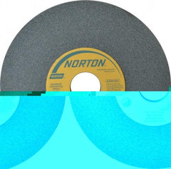 Norton - 7" Diam x 1-1/4" Hole x 1/2" Thick, I Hardness, 100 Grit Surface Grinding Wheel - Silicon Carbide, Type 1, Fine Grade, 3,600 Max RPM, Vitrified Bond, No Recess - Exact Tool & Supply