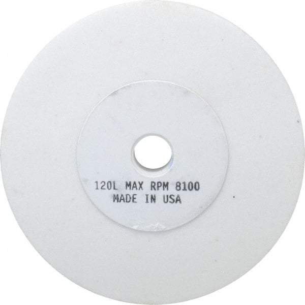 Grier Abrasives - 120 Grit Aluminum Oxide Type 1 Internal Grinding Wheel - 4" Diam x 1/2" Hole x 1/2" Thick, 8,100 Max RPM, Fine Grade, L Hardness, Vitrified Bond - Exact Tool & Supply