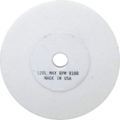 Grier Abrasives - 120 Grit Aluminum Oxide Type 1 Internal Grinding Wheel - 4" Diam x 1/2" Hole x 1/2" Thick, 8,100 Max RPM, Fine Grade, L Hardness, Vitrified Bond - Exact Tool & Supply