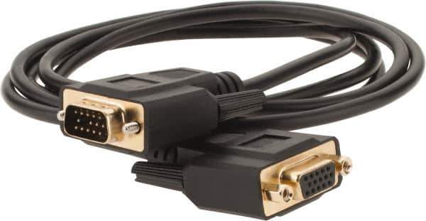 Tripp-Lite - 6' Long, HD15/HD15 Computer Cable - Black, Male x Female - Exact Tool & Supply