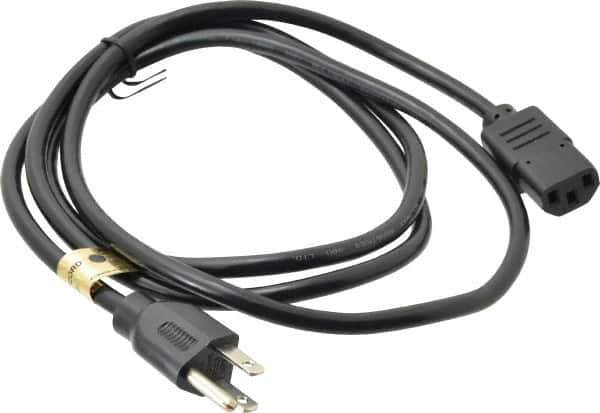 Tripp-Lite - 6' Long, NEMA 5-15P/IEC-320-C-13 Computer Cable - Black, Male x Female - Exact Tool & Supply
