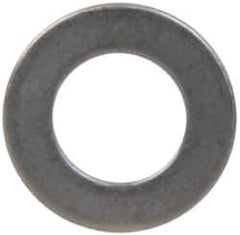Made in USA - 1mm Thick, 8mm Inside x 14mm OD, Round Shim - 1/4" Screw, Uncoated 302/304 Stainless Steel - Exact Tool & Supply
