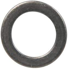 Made in USA - 1mm Thick, 12mm Inside x 18mm OD, Round Shim - 7/16" Screw, Uncoated 302/304 Stainless Steel - Exact Tool & Supply