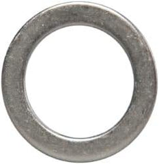 Made in USA - 1mm Thick, 14mm Inside x 20mm OD, Round Shim - 1/2" Screw, Uncoated 302/304 Stainless Steel - Exact Tool & Supply