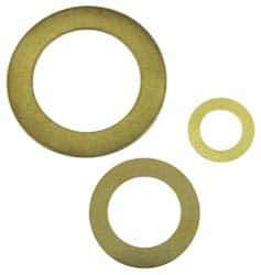 Made in USA - 0.032" Thick, 1" Inside x 1-1/2" OD, Round Shim - 7/8" Screw, Uncoated 360 HH Brass - Exact Tool & Supply