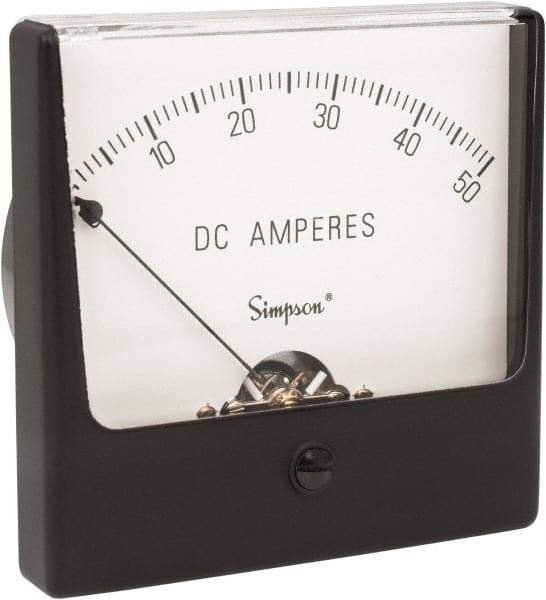 Simpson Electric - Analog, DC Ammeter, Panel Meter - 60 Hz, 0.001 Ohms at 60 Hz - Exact Tool & Supply