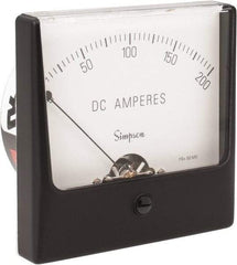 Simpson Electric - Analog, DC Ammeter, Panel Meter - 60 Hz, 10 Ohms at 60 Hz - Exact Tool & Supply