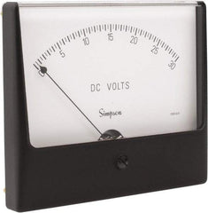Simpson Electric - Analog, DC Voltmeter, Panel Meter - 60 Hz, 1000 Ohms at 60 Hz, 30 VDC - Exact Tool & Supply